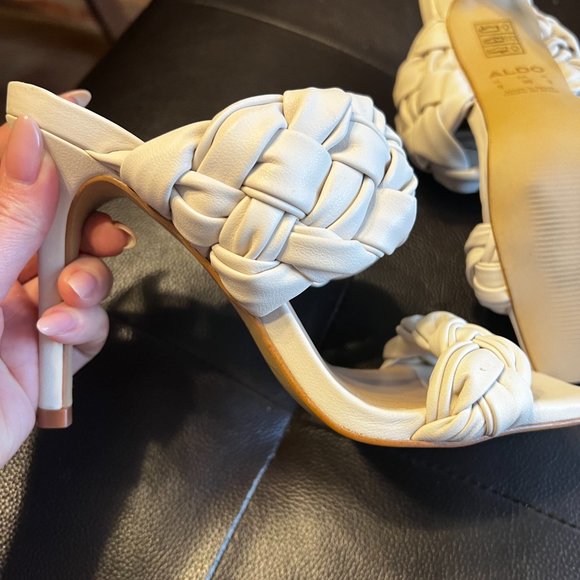 Wovella Braided Dual Strap Stiletto Heel Sandals - Picture 9 of 11